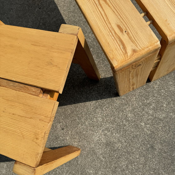 Image 1 of Les Arc Table, Bench And Stool