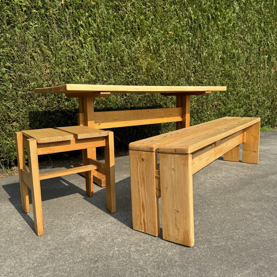 Image 1 of Les Arc Table, Bench And Stool