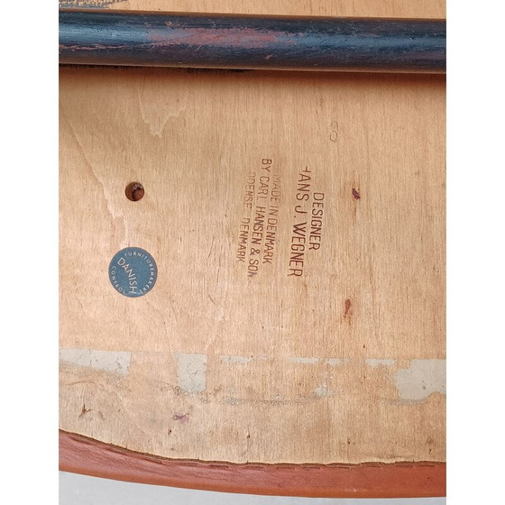 Image 1 of Sedia vintage in pelle Sawbuck di Hans Wegner per Carl Hansen et Fils, 1950