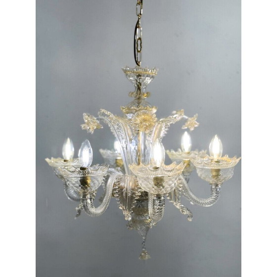 Image 1 of Vintage Murano glass chandelier, Italy