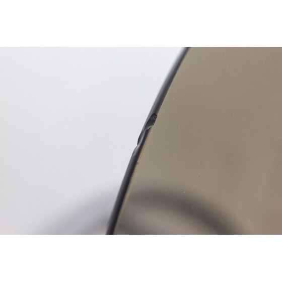 Image 1 of Vintage round metal and glass table, 1970s