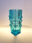 Vintage glass design vase, Vladislav Urban,Sklo Union Rosice, 1960, Slovakia