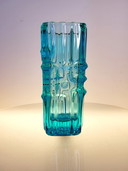 Vintage glass design vase, Vladislav Urban,Sklo Union Rosice, 1960, Slovakia