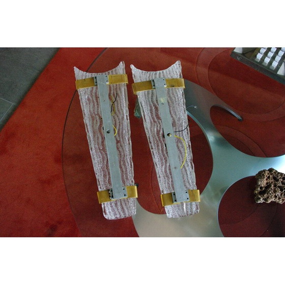 Image 1 of Pair of vintage Murano glass wall sconces