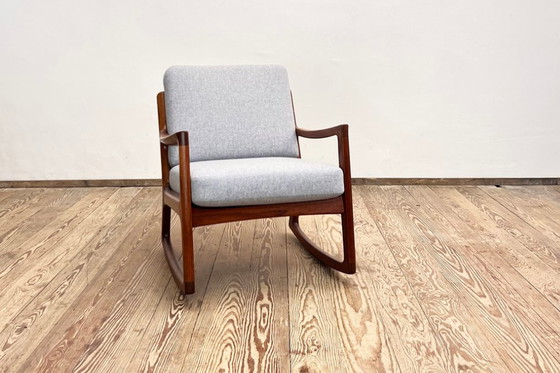 Image 1 of Teak Rocking Chair by Ole Wanscher for France and Son, Denmark, 1950s