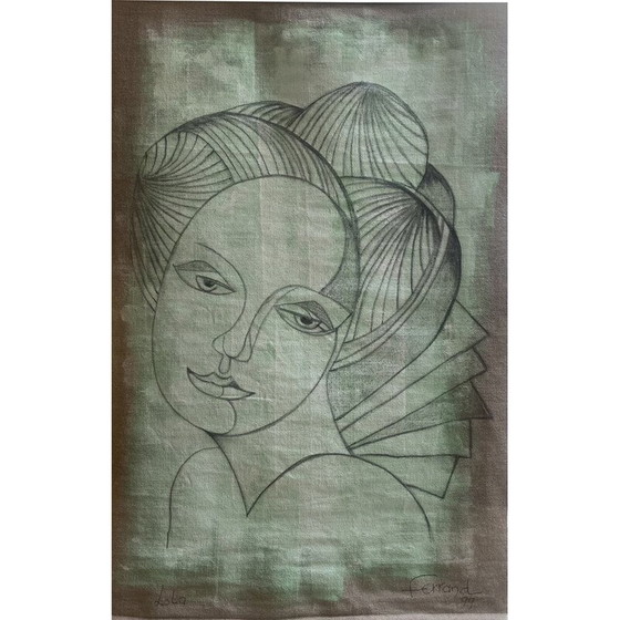 Image 1 of Vintage canvas Jota by Ferrand André, 1998