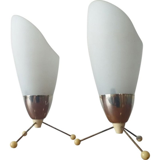 Image 1 of Coppia di lampade d'epoca, Cecoslovacchia 1970