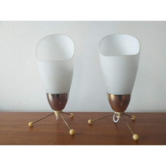 Image 1 of Coppia di lampade d'epoca, Cecoslovacchia 1970