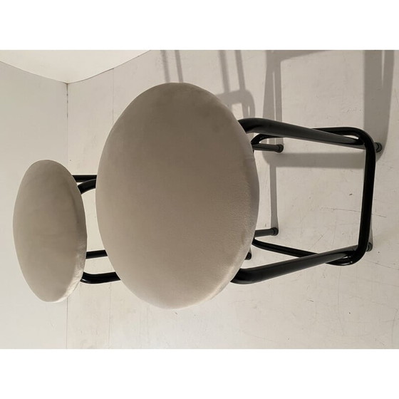 Image 1 of Coppia di sgabelli vintage in velluto, Italia anni '60