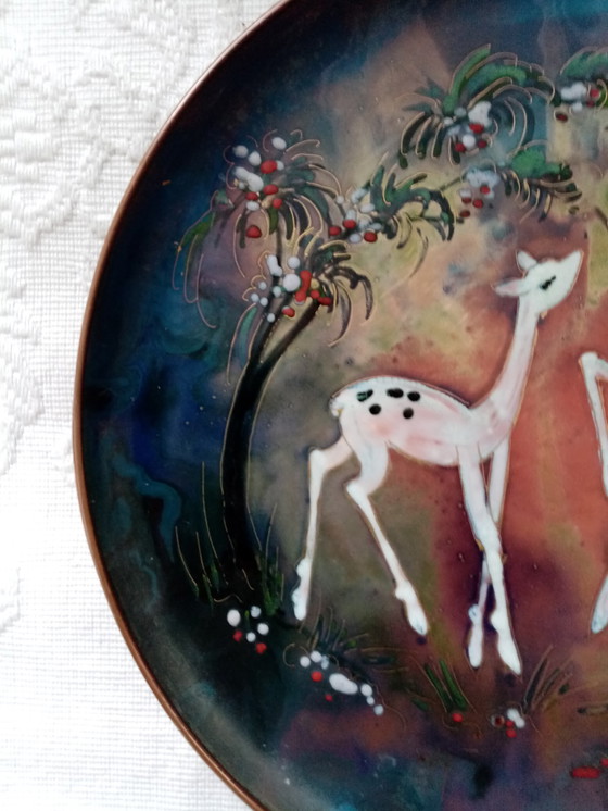 Image 1 of Saggita Holland enamelled copper decorative wall plate