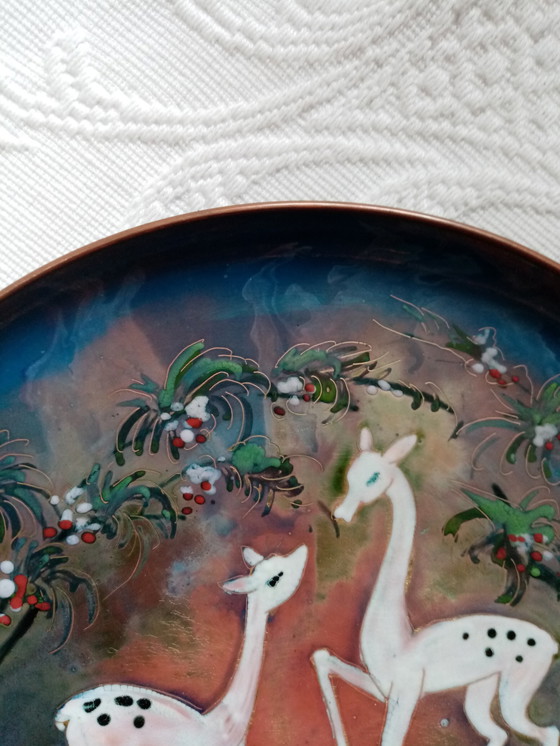 Image 1 of Saggita Holland enamelled copper decorative wall plate