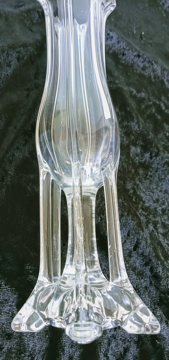 Image 1 of Cristal d'Arque 24% lead crystal art nouveau vase