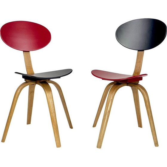 Image 1 of Coppia di sedie Arc in legno d'epoca di Wilhelm Von Bode, 1950