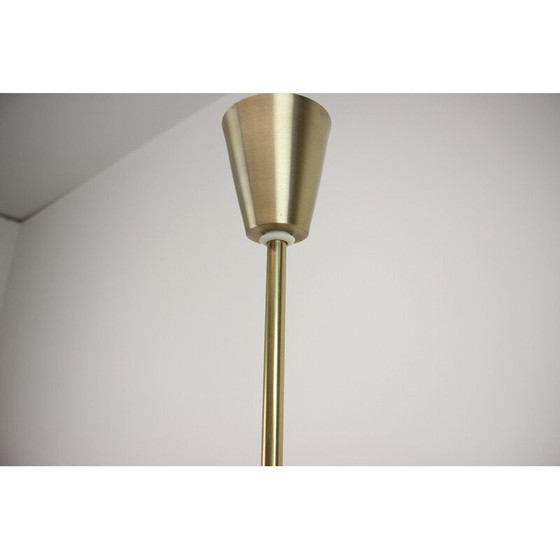 Image 1 of Lampadario vintage in metallo e vetro per Aka Elektrik, Germania 1970