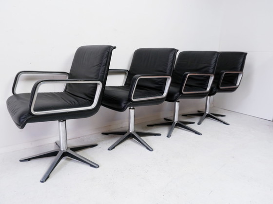 Image 1 of Set of 4 Wilkhahn Delta swivel chairs