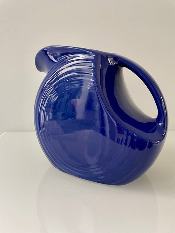 Image 1 of Sapphire Blue Pouring Jug "Fiesta" - Design Frederick Hurten Rhead