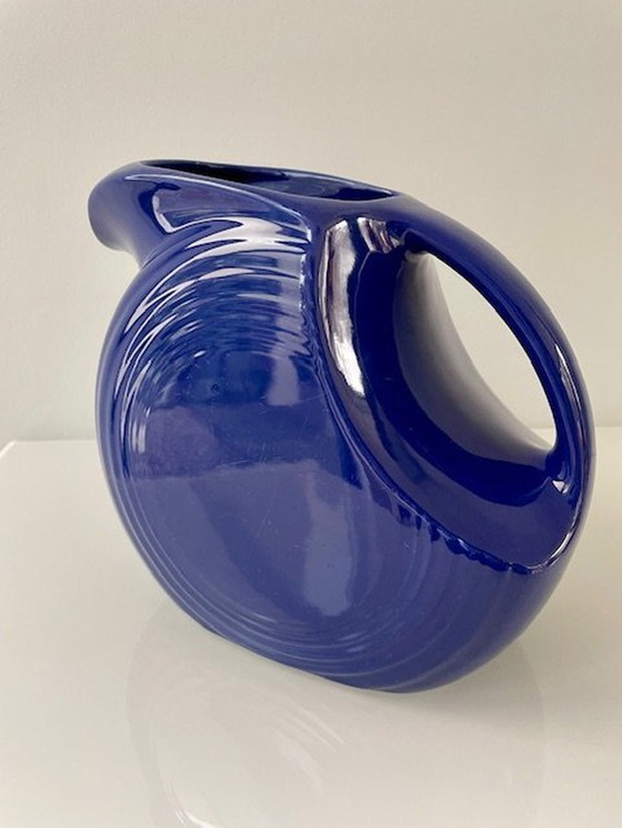 Image 1 of Sapphire Blue Pouring Jug "Fiesta" - Design Frederick Hurten Rhead