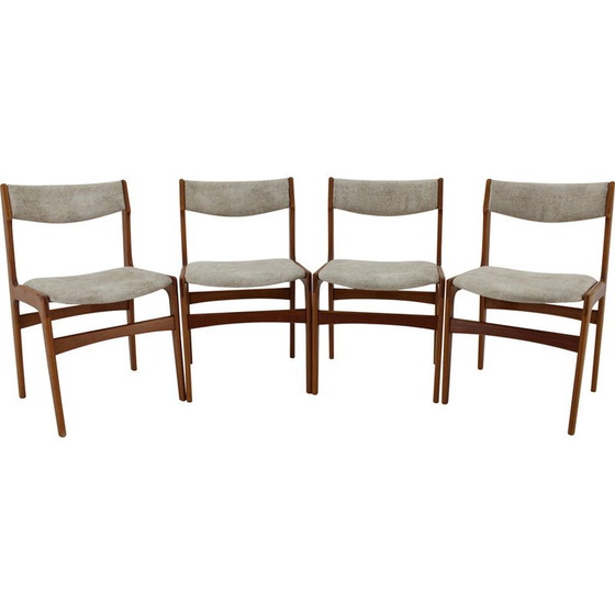 Image 1 of Set of 4 vintage Danish teak dining chairs, 1960s