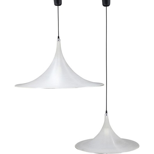 Pair of vintage “Trumpet” pendant lamp for Meblo, Italy 1970