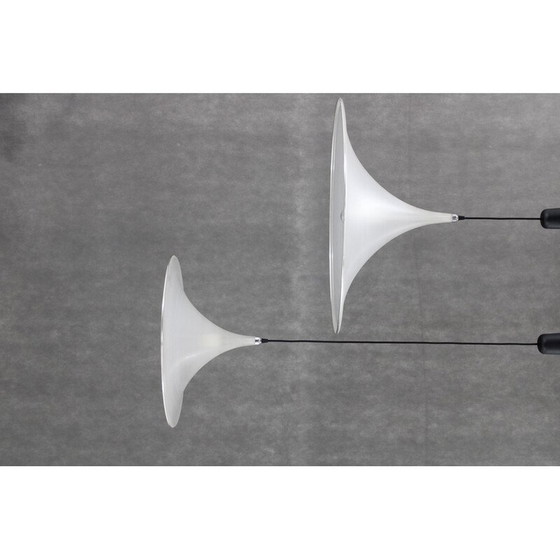 Image 1 of Coppia di lampade a sospensione vintage "Trumpet" per Meblo, Italia 1970