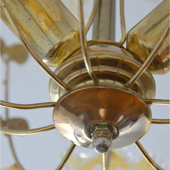 Image 1 of Lampadario vintage in ottone decorato, 1960