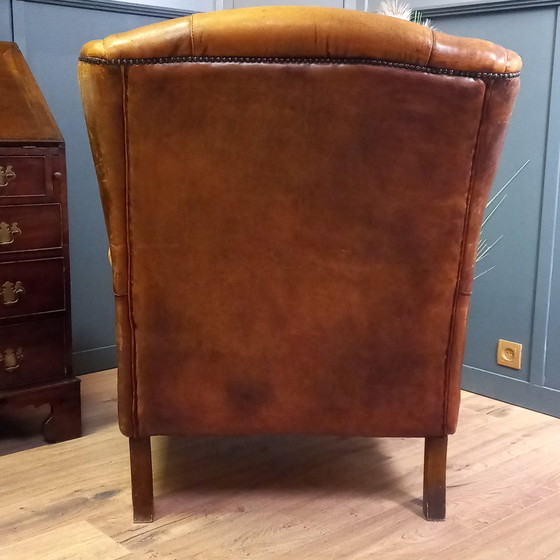 Image 1 of Sillón orejero característico de piel de oveja