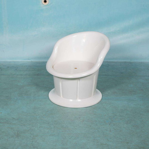 Space age bucket chair with storage, Ikea Popptorp chair