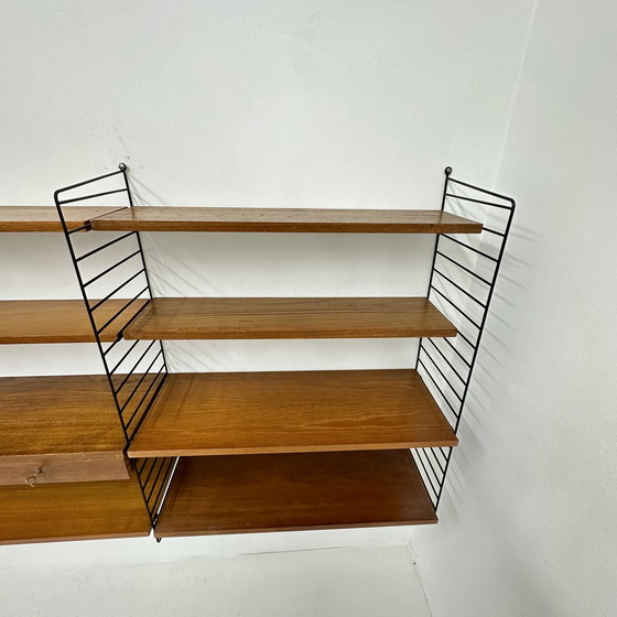 Image 1 of Mid-Century Nisse Strinning string design wall unit , 1960s