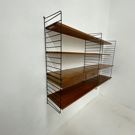 Image 1 of Mid-Century Nisse Strinning string design wall unit , 1960s