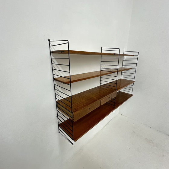 Image 1 of Mid-Century Nisse Strinning string design wall unit , 1960s