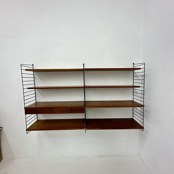 Image 1 of Mid-Century Nisse Strinning string design wall unit , 1960s