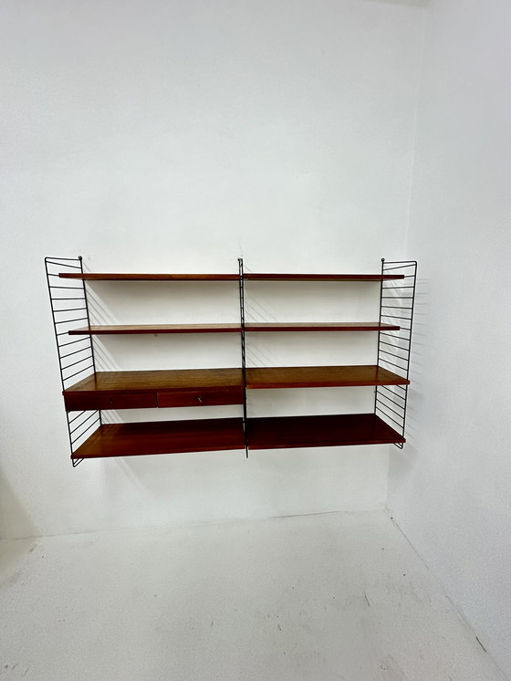 Image 1 of Mid-Century Nisse Strinning string design wall unit , 1960s