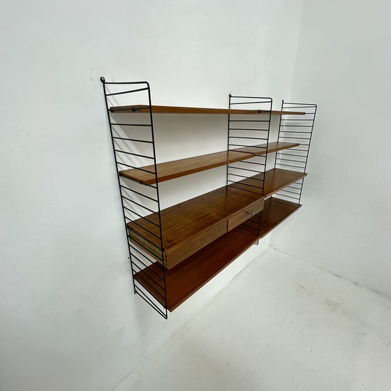 Image 1 of Mid-Century Nisse Strinning string design wall unit , 1960s