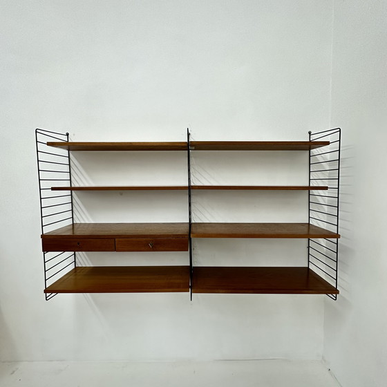 Image 1 of Mid-Century Nisse Strinning string design wall unit , 1960s