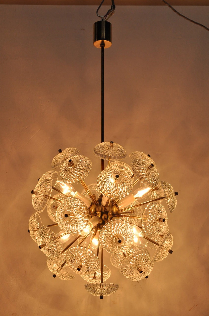 Vintage Sputnik Chandelier Dandelion By Lustry Kamenicky