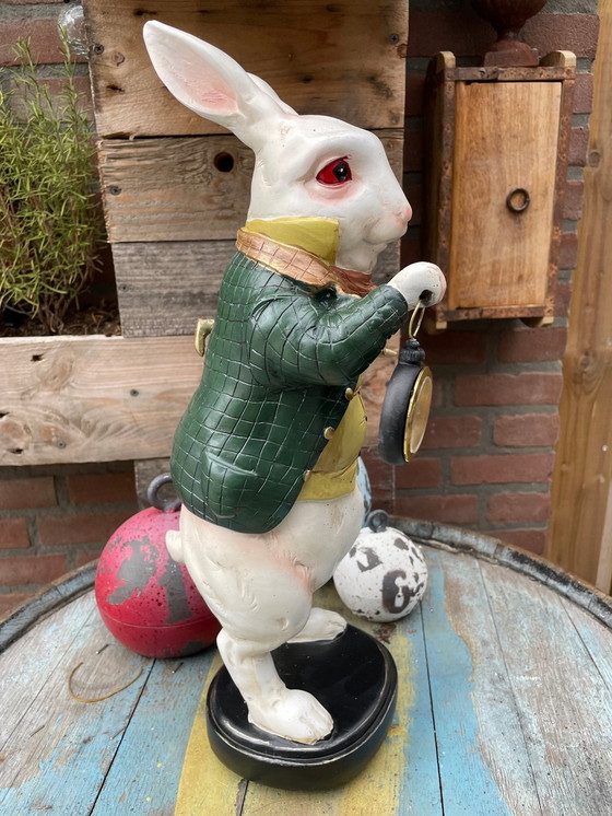 Image 1 of Rabbit In Costume With Clock