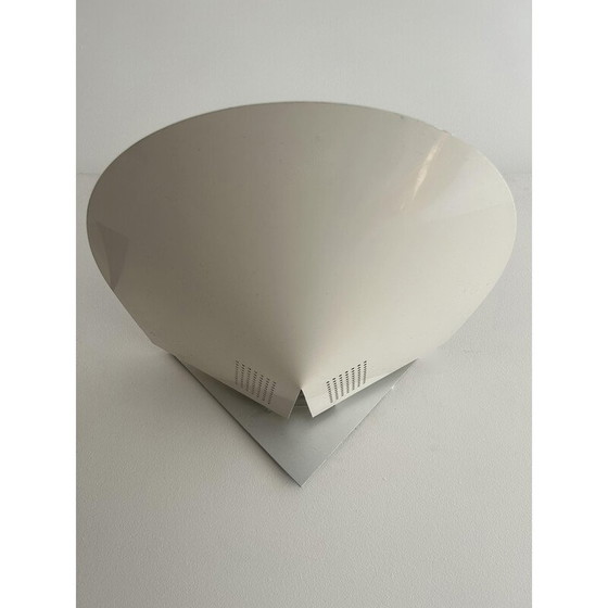 Image 1 of Vintage wall lamp in white lacquered metal and aluminium, France 1970