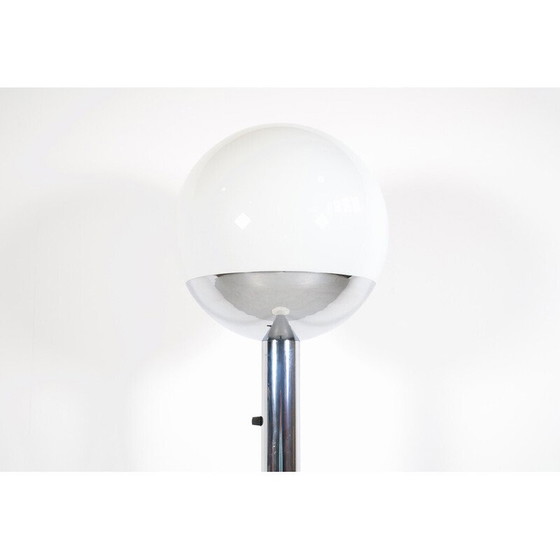 Image 1 of Lampada da terra vintage modello P 428 in acciaio cromato e vetro di Pia Guidetti Crippa per Luci Illuminazione, 1970