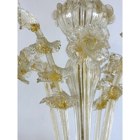 Image 1 of Pair of vintage Murano glass chandeliers, Italy 1950