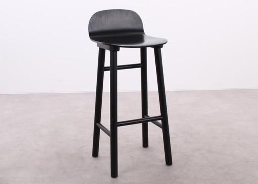 Dum Office Beech Shell Barstool Black