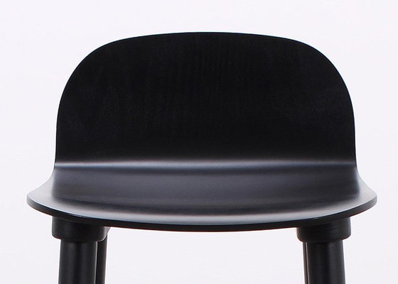 Image 1 of Dum Office Beech Shell Barstool Black