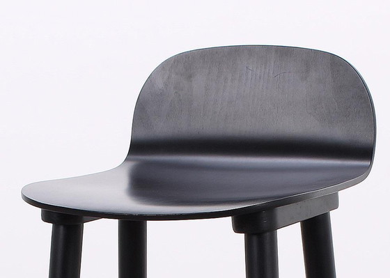 Image 1 of Dum Office Beech Shell Barstool Black