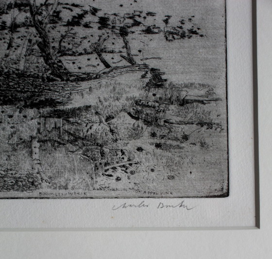 Image 1 of Charles Donker - Framed etching: Bornia (Zeist) - 1995