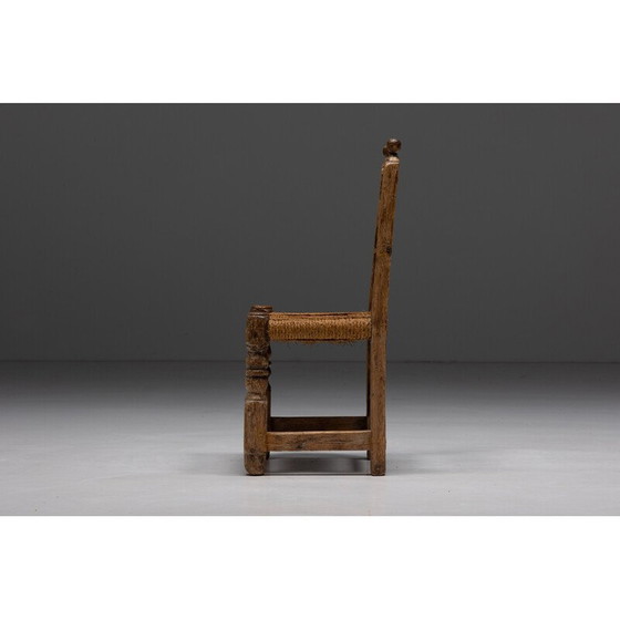 Image 1 of Vintage Rustic straw dining chairs, Spain