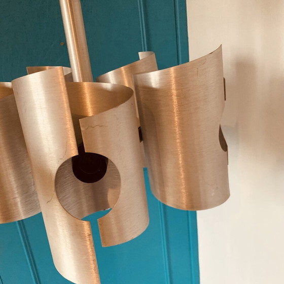 Image 1 of Lampadario vintage Polam a 5 luci, 1970