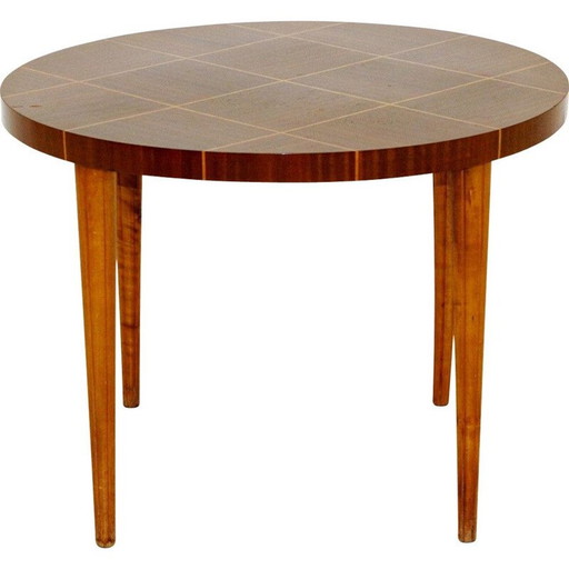 Vintage mahogany coffee table, Sweden 1950