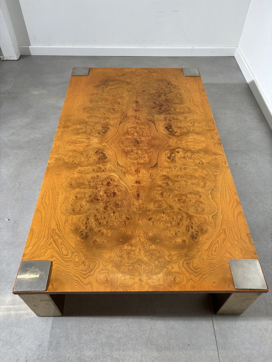 Image 1 of Table basse vintage en bois de ronce