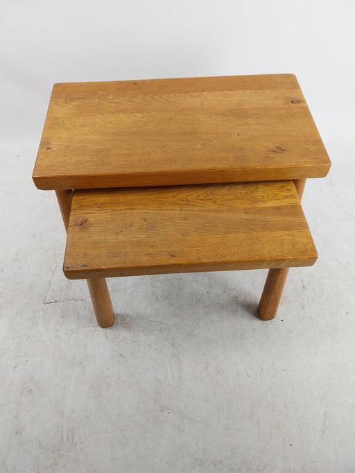 1 X 2 Piece Brutalist Mimi Set In Light Oak 1970'S