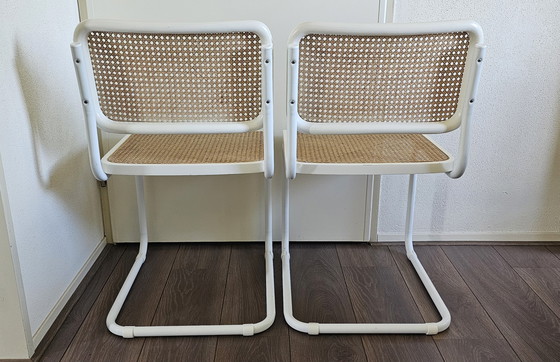 Image 1 of 2 white Cesca chairs