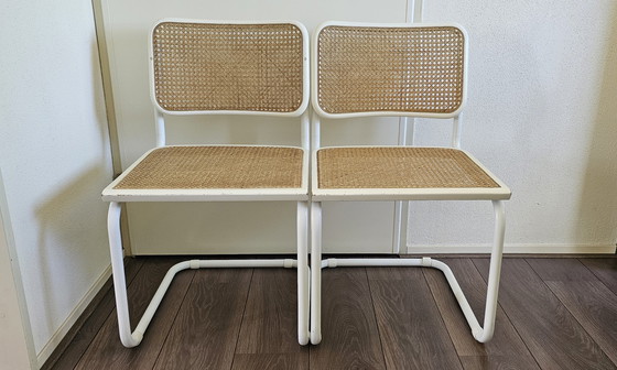 Image 1 of 2 white Cesca chairs